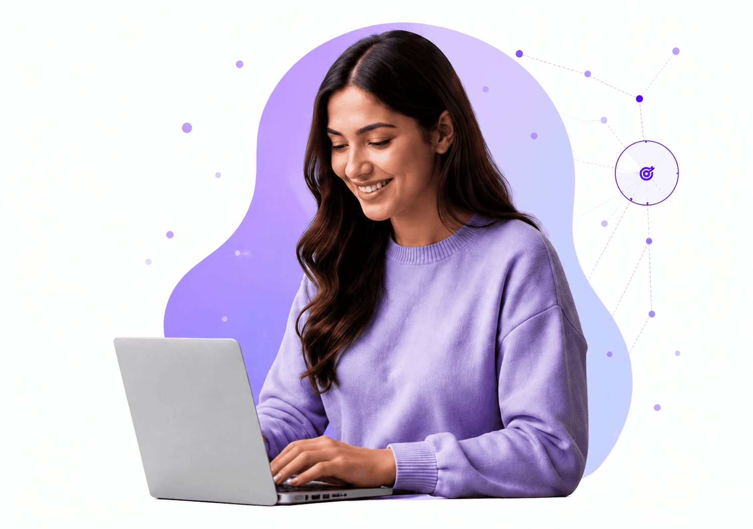 Professional using a laptop to discover AI-matched tech jobs on FeedbackAI